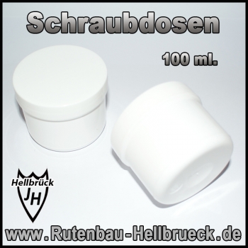 PE Schraubdosen - Farbe Weiss - 100 ml.
